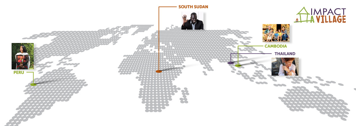 A map of the world with a person sitting in front.